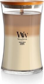 WoodWick Café Sweets Scented Large Hourglass Candle, Crackles as it Burns, Up to 180 hr Burn time
