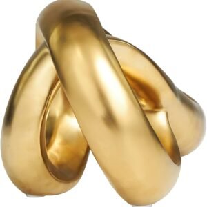 Deco 79 Ceramic Abstract Decorative Sculpture Infinity Loop Home Decor Statue, Accent Figurine