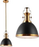 JONATHAN Y JYL9535A Homer 10" 1-Light Modern Industrial Iron LED Dome Pendant