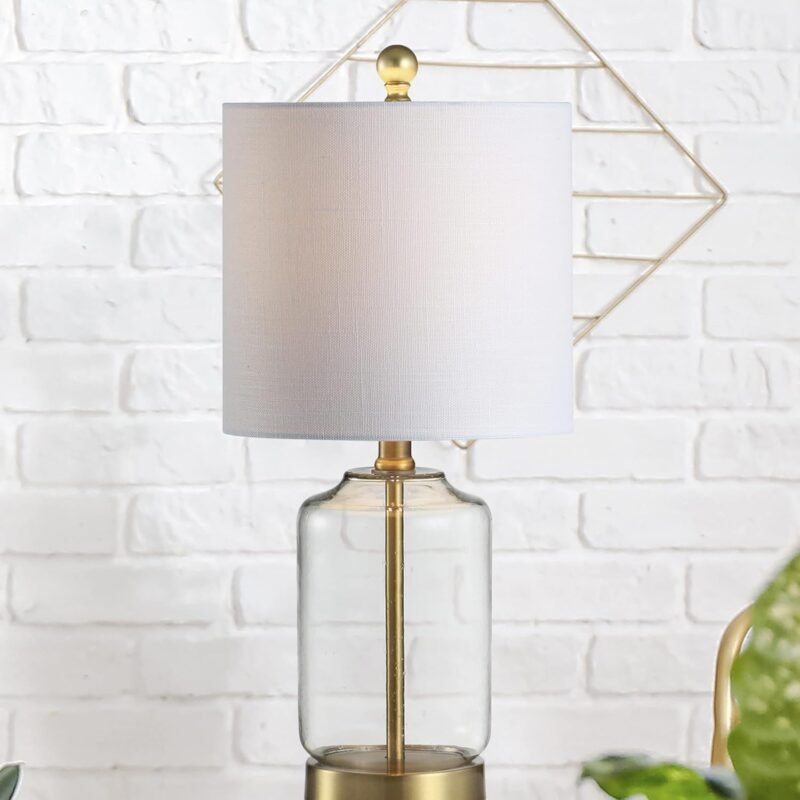 JONATHAN Y JYL1033A Duncan 20.5" Glass/Metal LED Table Lamp Glam Cottage Bedside Desk Nightstand Lamp for Bedroom - Image 3