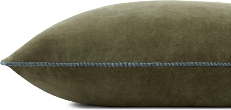 Loloi Chris Loves Julia Liza Collection PCJ0020 Green 16'' x 26'' Cover w/Poly Pillow - Image 3