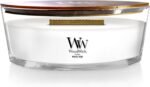 WoodWick White Teak Scented Ellipse Candle, Crackles as it Burns, Great for Gifting, Up to 50 hrs Burn Time,