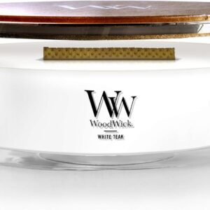 WoodWick White Teak Scented Ellipse Candle, Crackles as it Burns, Great for Gifting, Up to 50 hrs Burn Time,