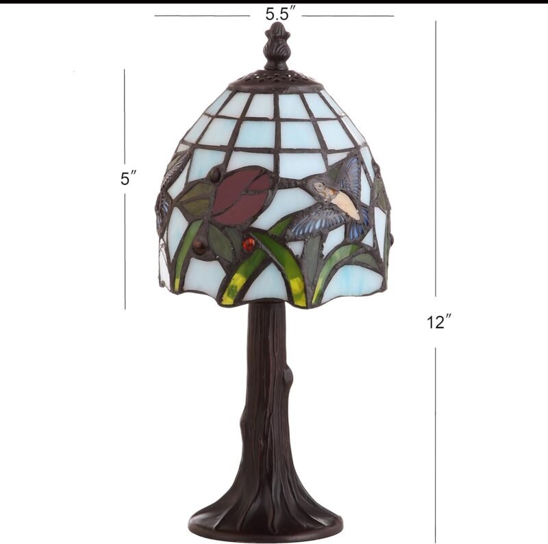 JONATHAN Y JYL8014A Hummingbird Tiffany-Style 12" LED Table Lamp - Image 4