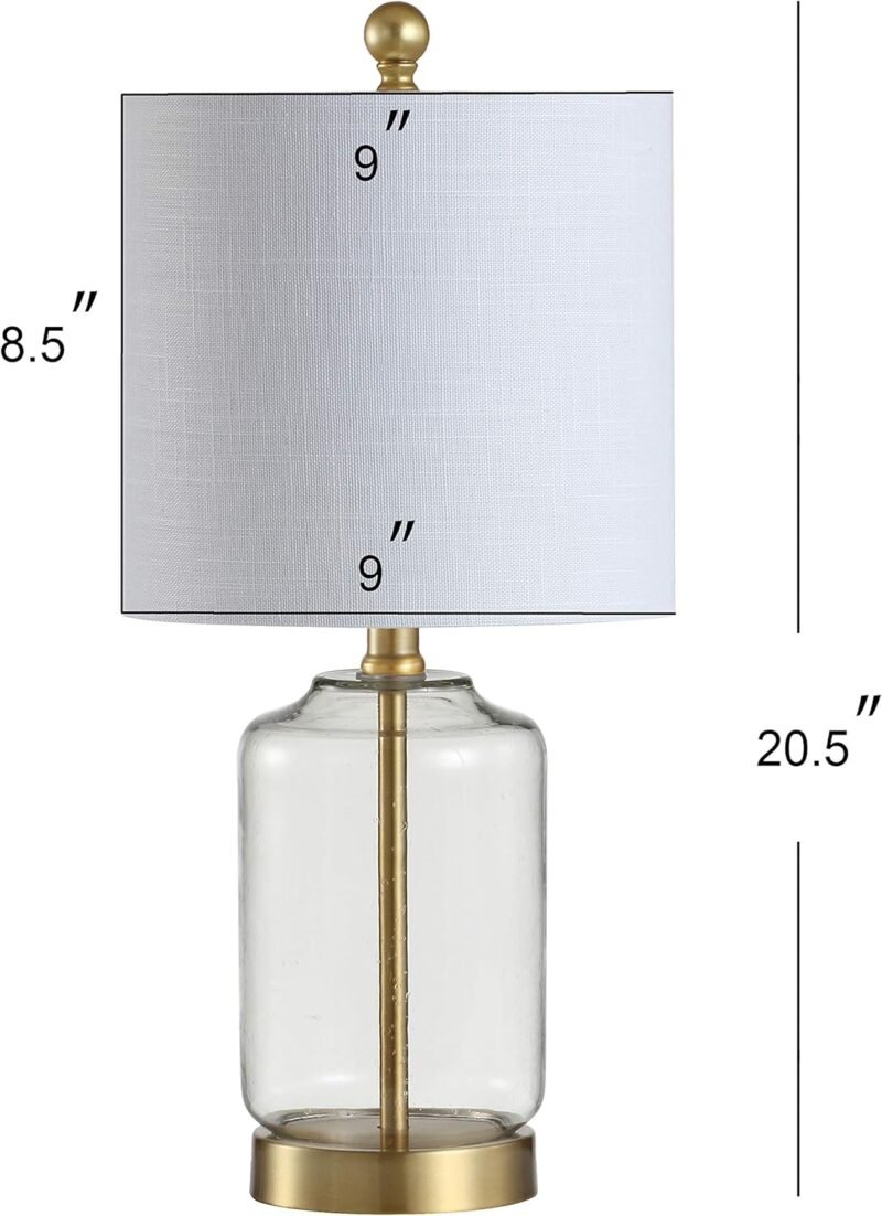 JONATHAN Y JYL1033A Duncan 20.5" Glass/Metal LED Table Lamp Glam Cottage Bedside Desk Nightstand Lamp for Bedroom - Image 4