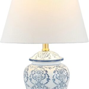 JONATHAN Y JYL3085A Juliana 22.25" Traditional Classic Chinoiserie Ceramic LED Table Lamp. 