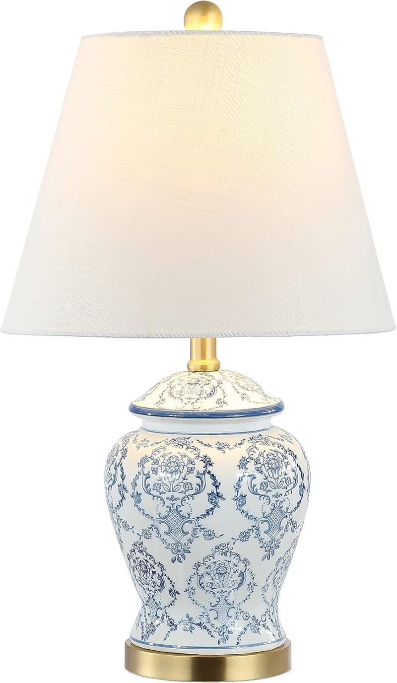 JONATHAN Y JYL3085A Juliana 22.25" Traditional Classic Chinoiserie Ceramic LED Table Lamp. 