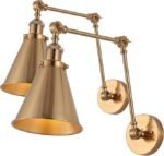 JONATHAN Y JYL7461A-SET2 Rover 7" Farmhouse Industrial Adjustable Arm Metal LED Wall Sconce