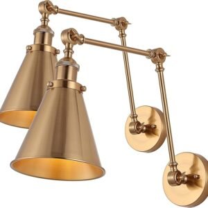 JONATHAN Y JYL7461A-SET2 Rover 7" Farmhouse Industrial Adjustable Arm Metal LED Wall Sconce