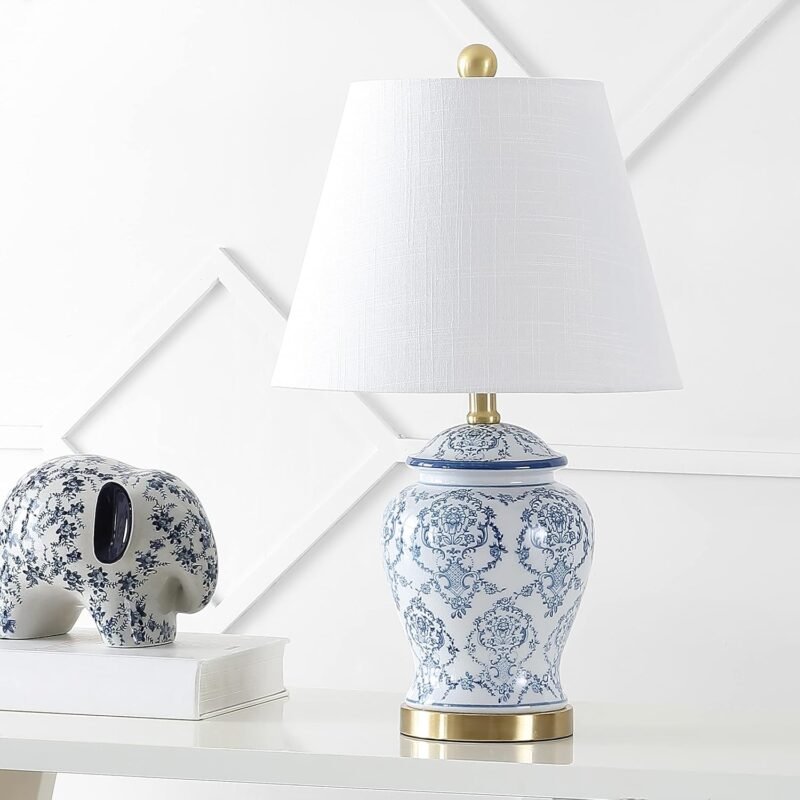 JONATHAN Y JYL3085A Juliana 22.25" Traditional Classic Chinoiserie Ceramic LED Table Lamp.  - Image 5