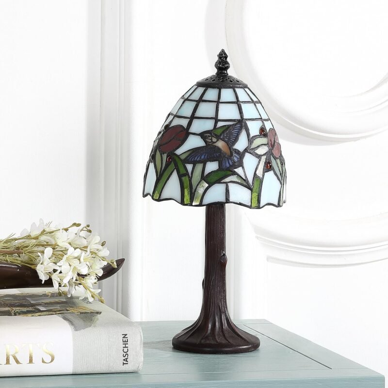 JONATHAN Y JYL8014A Hummingbird Tiffany-Style 12" LED Table Lamp - Image 5