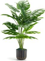 Der Rose Fake Plants Tall 28'' Artificial Monstera Faux Plants