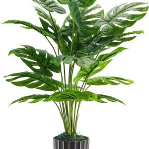 Der Rose Fake Plants Tall 28'' Artificial Monstera Faux Plants