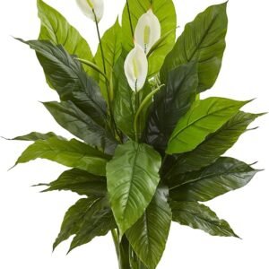 Nearly Natural 42” Spathiphyllum Artificial (Real Touch) Silk Plants Green