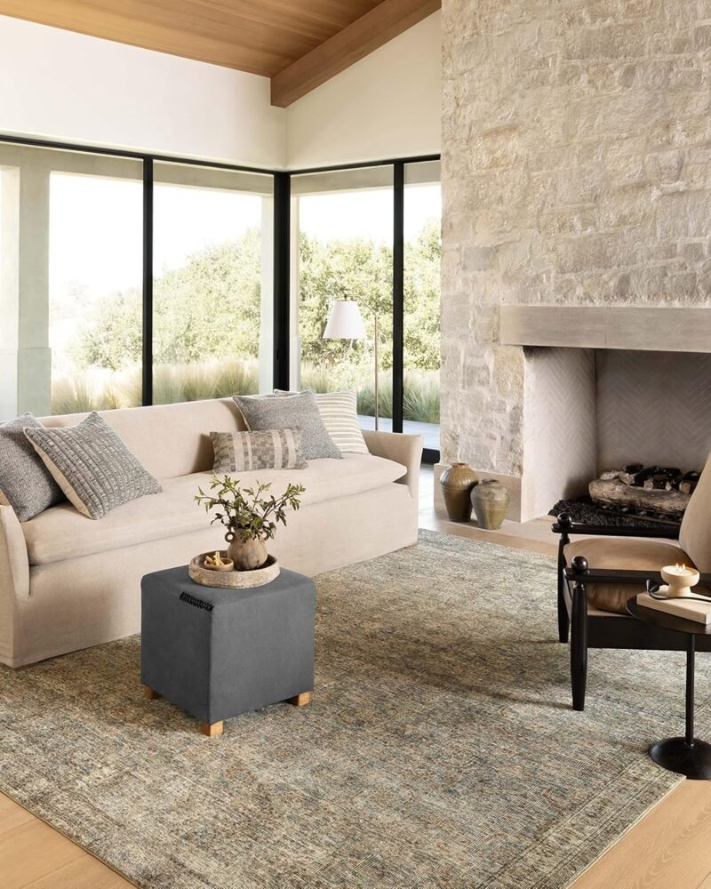 Loloi Amber Lewis Morgan 7'-3" x 9'-3" Area Rug in Sea/Sage - Large Area Rug.