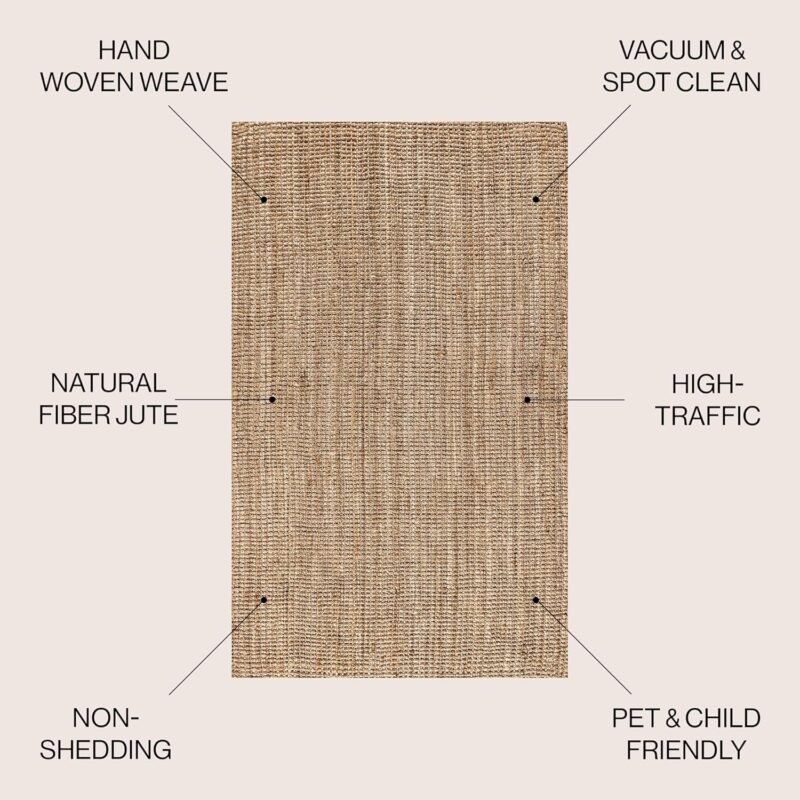 JONATHAN Y NRF102A-3 Pata Hand Woven Chunky Jute Indoor Area - Image 6