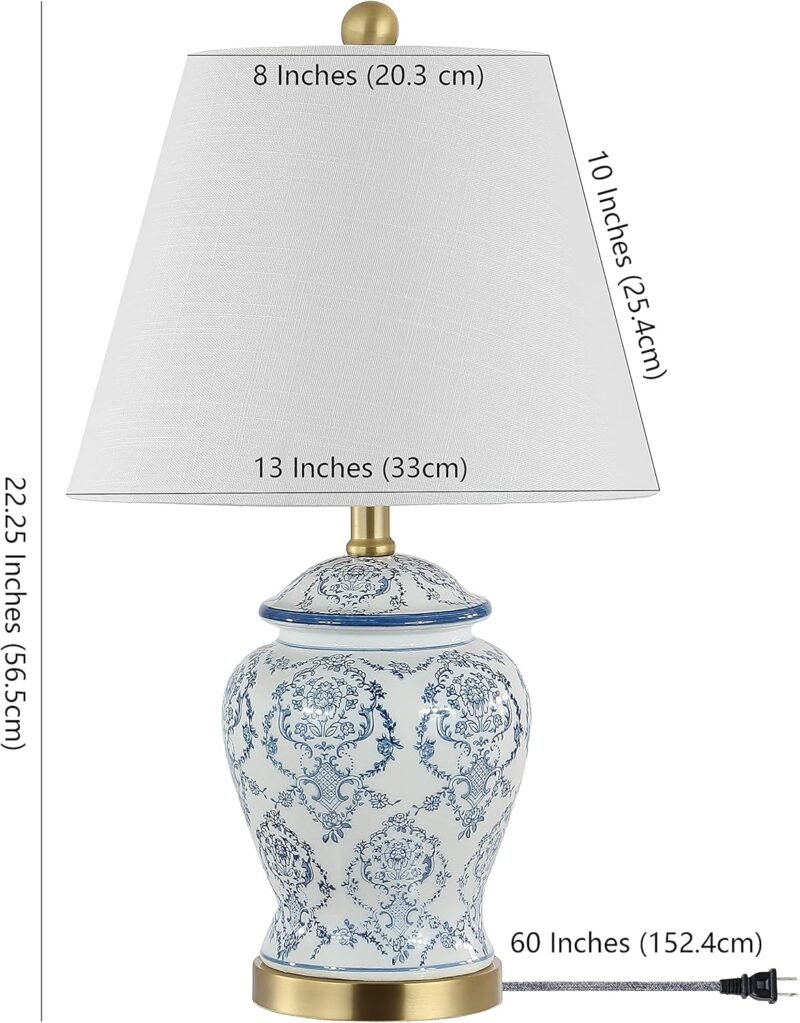 JONATHAN Y JYL3085A Juliana 22.25" Traditional Classic Chinoiserie Ceramic LED Table Lamp.  - Image 2