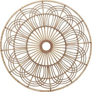Sagebrook Home 36-Inch Round Bamboo & Rattan Wall Hanging