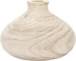 Creative Co-Op Small Paulownia Wood Vase (Each one Will Vary) Decorative Accents